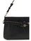 Pinko Leather Shoulder Bag - Black-Antique Gold