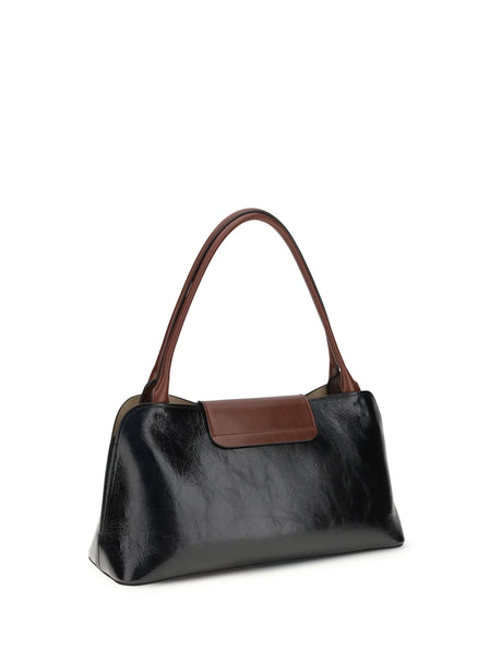 Versace Vivian medium Shoulder Bag - Black+Rosewood-Gold '82