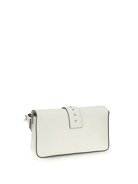 Pinko Love One Shoulder Bag - White Nembo-Old Silver