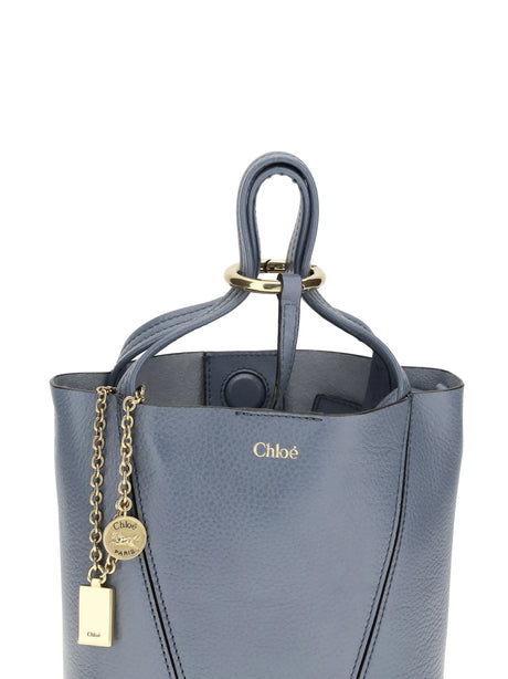 Chloé Spin Shoulder Bag - Ashes Blue