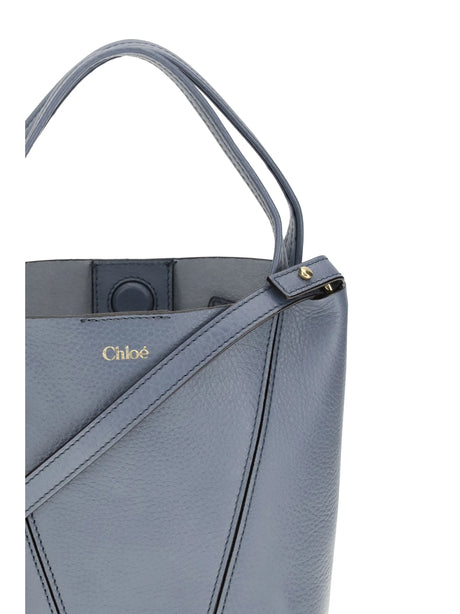 Chloé Spin Shoulder Bag - Ashes Blue