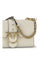 Pinko Love One small Shoulder Bag - White Seta-Antique Gold