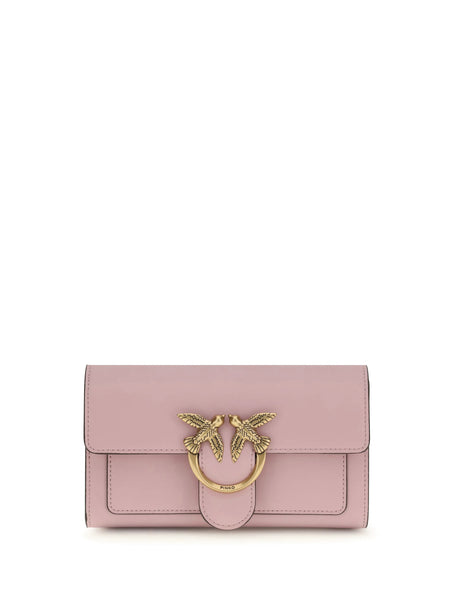 Pinko Love One Wallet - Pink Light-Antique Gold