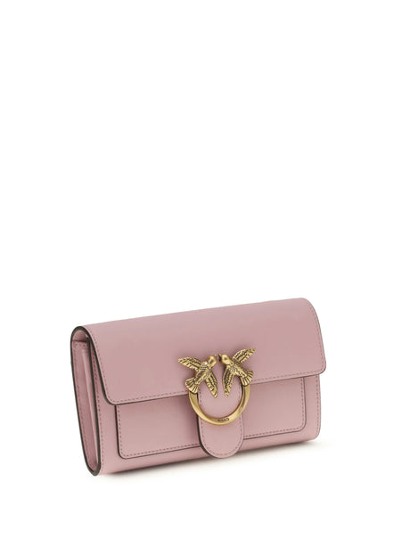 Pinko Love One Wallet - Pink Light-Antique Gold