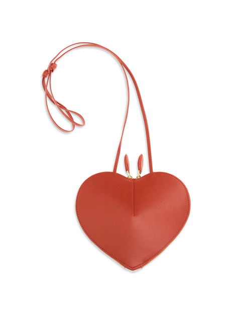 AlaïA Cœur Bimaterial Shoulder Bag - Orange Brule