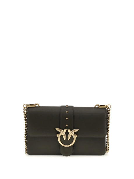 Pinko One Simply Love Bag One Shoulder Bag - Green Mud-Antique Gold
