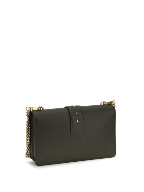 Pinko One Simply Love Bag One Shoulder Bag - Green Mud-Antique Gold
