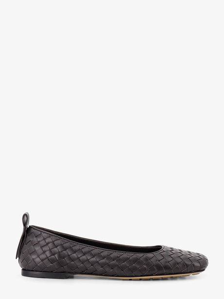 Bottega Veneta Charlotte leather ballerinas with Intrecciato motif - Espresso