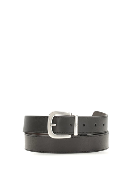 Valentino Garavani Reversible Belt - Black/Oak Brown