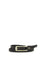 Pinko Slim leather Belt - Black-Antique Gold