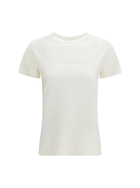 Pinko Start T-shirt Jersey Patch - White-Biancaneve