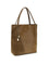 Chloé Spin Tote Bag in grenadine leather and suede - Dark Khaki
