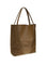 Chloé Spin Tote Bag in grenadine leather and suede - Dark Khaki