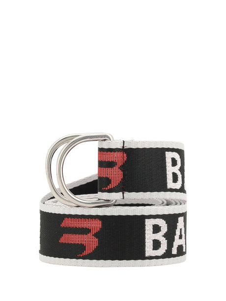 Balenciaga D-Ring Belt - Bal Grey/Carmin Red