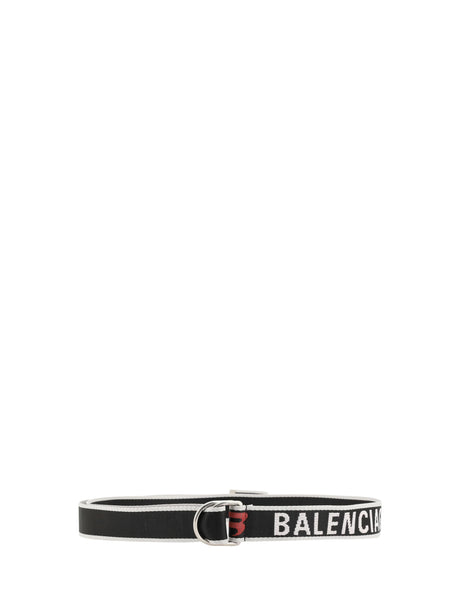 Balenciaga D-Ring Belt - Bal Grey/Carmin Red