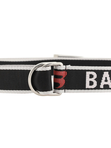 Balenciaga D-Ring Belt - Bal Grey/Carmin Red