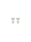Self-Portrait Double Bow Pearl Earrings - Silver