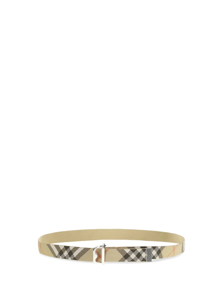 Burberry Check ribbon Belt - Sand