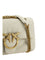 Pinko Love Mini Puff Shoulder Bag - White Seta-Antique Gold