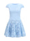 Self-Portrait Crepe mini Dress with lace detailing - Blue