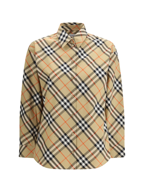 Burberry Slim fit cotton Check Shirt - Sand Ip Check