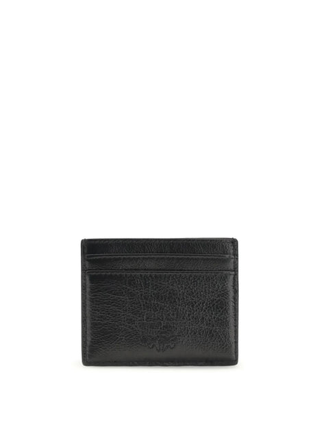 Pinko Shiny leather Card Holder - Black Limousine-Gold