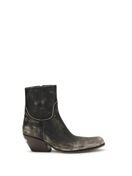 Balenciaga Memphis Ankle Boots - Black/Beige
