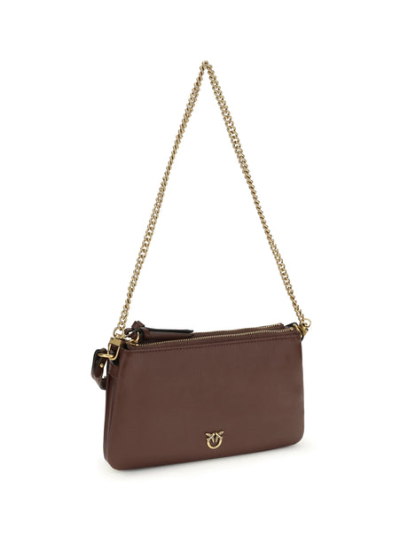 Pinko Mini Double Bag - Red Vino-Antique Gold