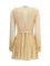 Self-Portrait Pleated georgette mini Dress - Tan