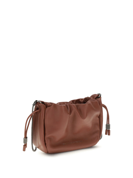 Brunello Cucinelli Bucket Mellow mini Shoulder Bag - Fire Brick