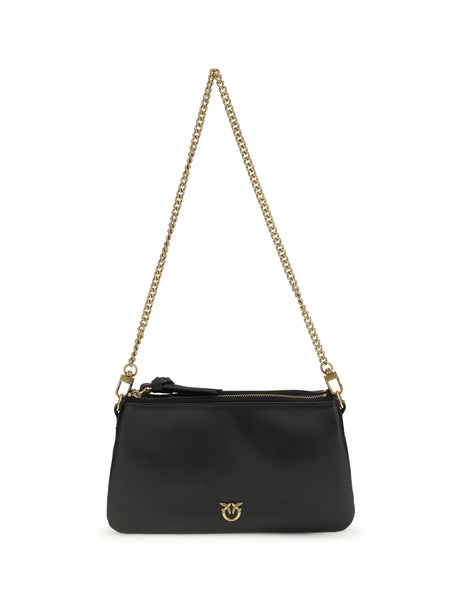 Pinko Mini Double Bag - Black-Antique Gold