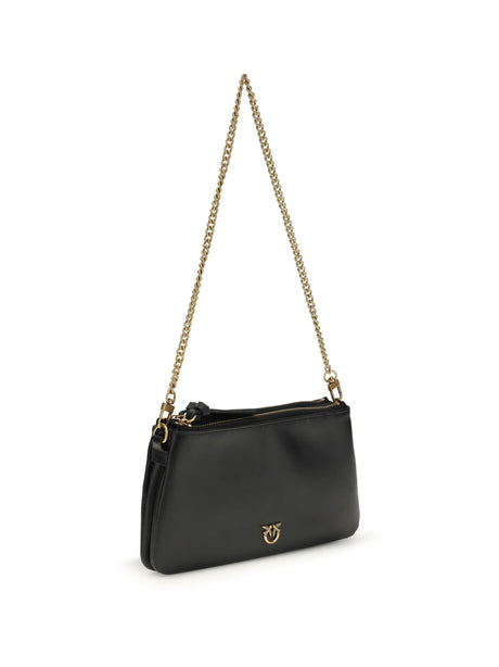 Pinko Mini Double Bag - Black-Antique Gold