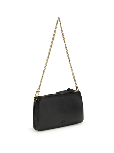 Pinko Mini Double Bag - Black-Antique Gold