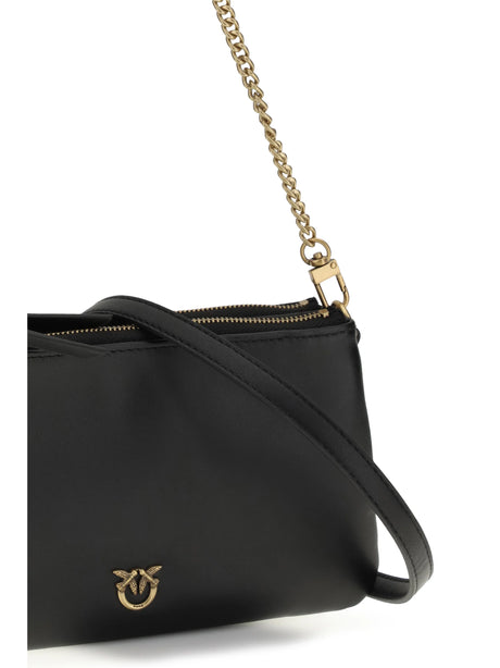 Pinko Mini Double Bag - Black-Antique Gold