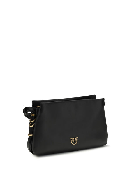 Pinko One Two Three mini Shoulder Bag - Black-Antique Gold