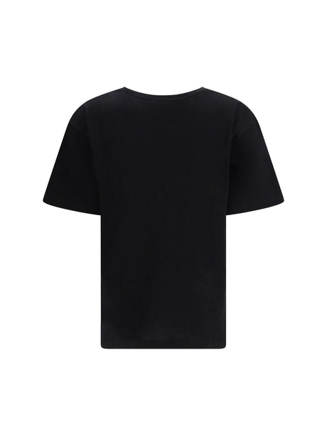 Valentino Printed Cotton T-Shirt - Black/Red