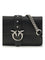 Pinko Baby Love Shoulder Bag - Black-Old Silver