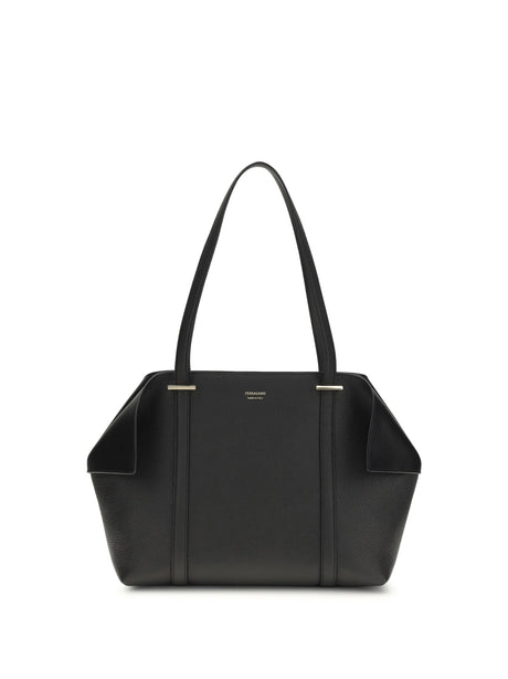 Ferragamo Leather Tote Bag - Better+ Eleg Black