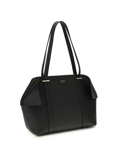 Ferragamo Leather Tote Bag - Better+ Eleg Black