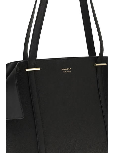 Ferragamo Leather Tote Bag - Better+ Eleg Black