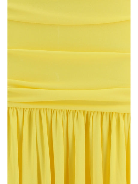Jacquemus Pleated midi Dress - Yellow