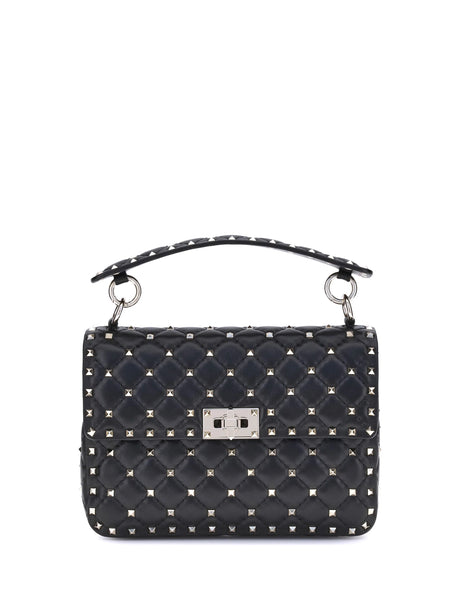 Valentino Garavani Medium Rockstud Spike Shoulder Bag - Black
