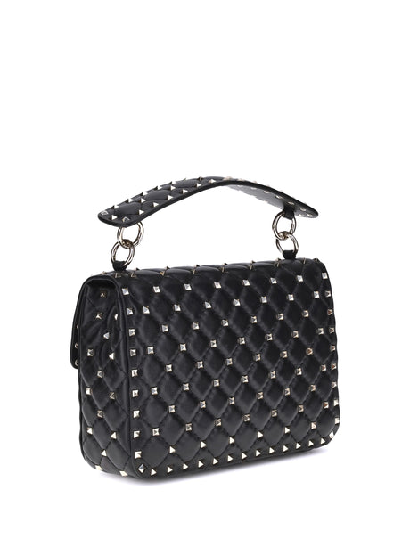 Valentino Garavani Medium Rockstud Spike Shoulder Bag - Black