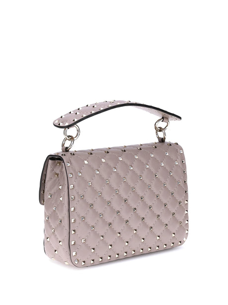 Valentino Garavani Medium Rockstud Spike Shoulder Bag - Poudre