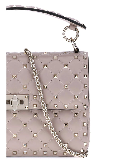 Valentino Garavani Medium Rockstud Spike Shoulder Bag - Poudre
