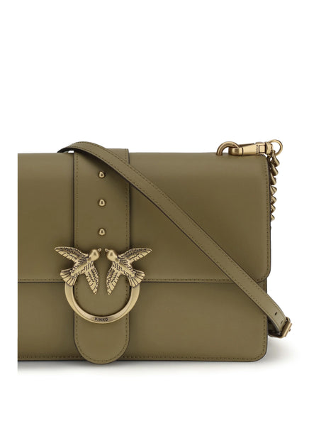 Pinko One Simply Love Bag One Shoulder Bag - Green Canguro