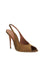 Amina Muaddi Kristina slingback Sandals - Mocha