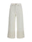 Tory Burch T Monogram Contrast Cuff Straight-Leg Jeans - White