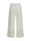 Tory Burch T Monogram Contrast Cuff Straight-Leg Jeans - White