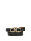 Ferragamo Adjustable and reversible Gancini Belt - Black/Natural